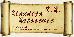 Klaudija Matošević vizit kartica